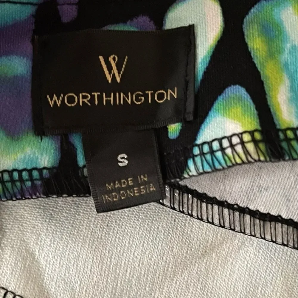 Worthington Blue Black Green Snake Print Pencil Skirt; SZ S ; BNWT